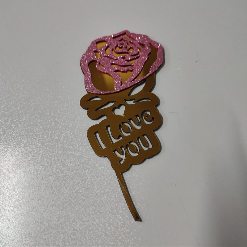 تاپر مدل گل رز i love you