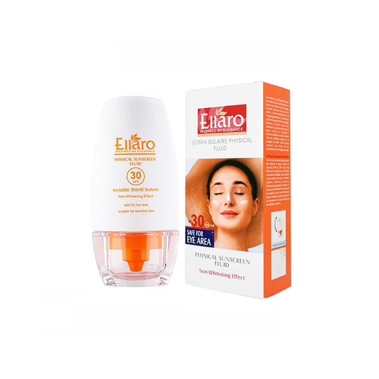 فلوئید ضد آفتاب بی رنگ الارو SPF30 مدل Non-Whitening مناسب پوست های حساس تحت لیسانس حجم 50 میلی لیتر