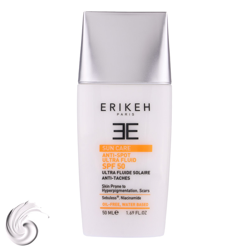 کرم ضد آفتاب بدون رنگ اریکه SPF50 مدل Anti-Spot ‌محافظ UVA،UVB مناسب انواع پوست حجم 50 میلی‌لیتر