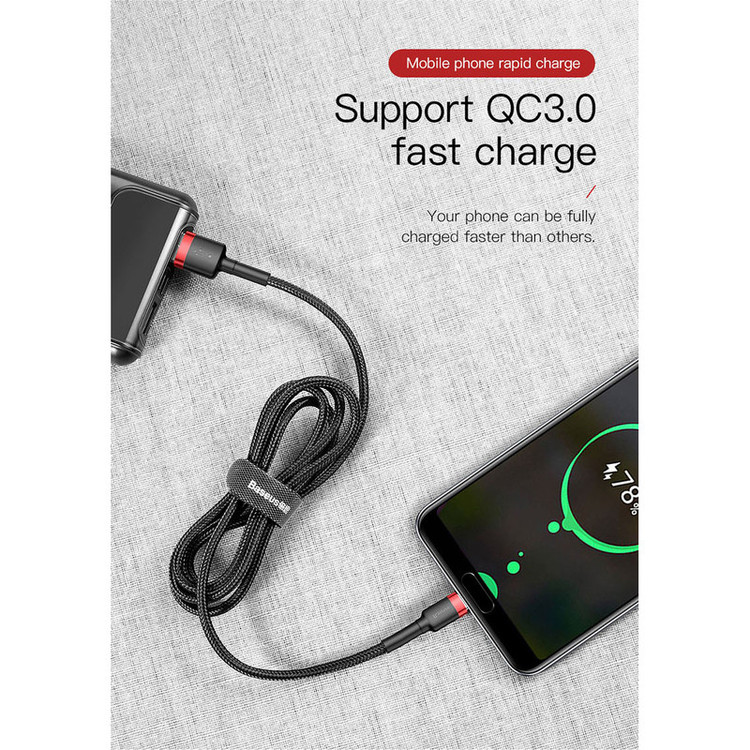 کابل تبدیل USB به USB-C باسئوس مدل CATKLF-CG1 Cafule طول 2 متر