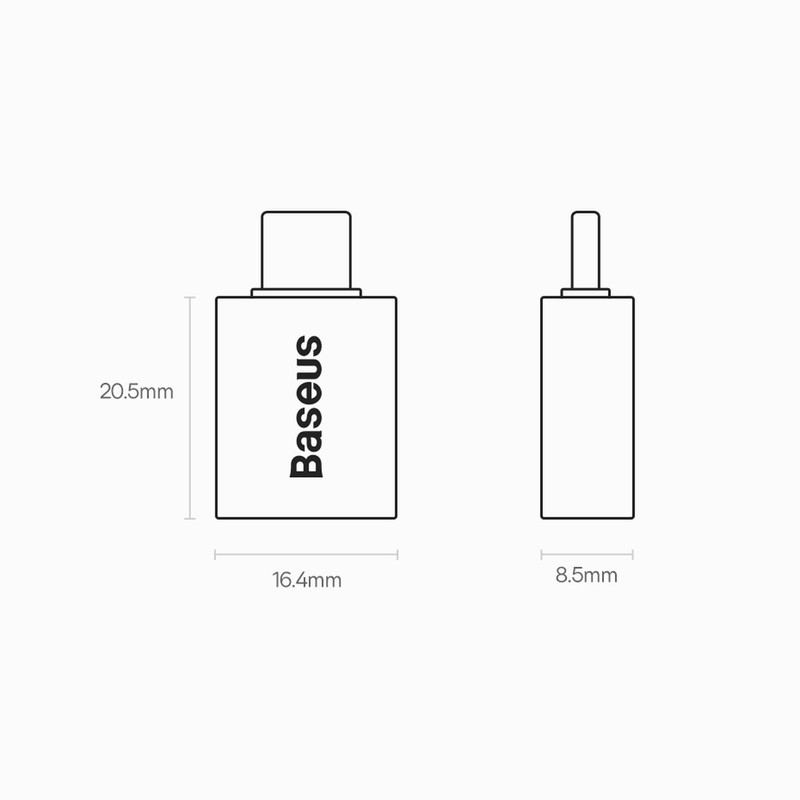 مبدل USB-C به USB3.1 باسئوس مدل Ingenuity Series Mini OTG Adaptor ZJJQ000001