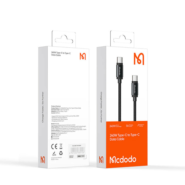 کابل USB-C مک دودو مدل CA-3681 طول 2 متر