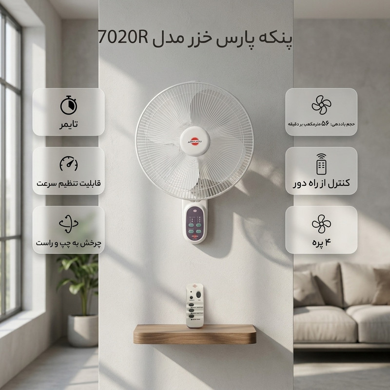 پنکه پارس خزر مدل 7020R
