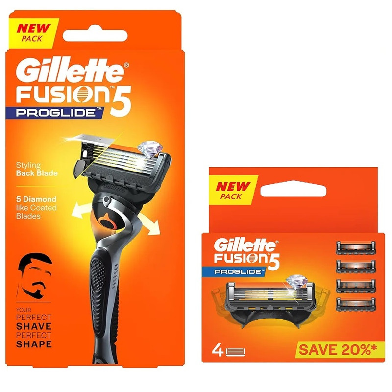 خود تراش ژیلت مدل FUSION 5 PROGLIDE FLEXBALL به همراه تیغ یدک بسته 4 عددی