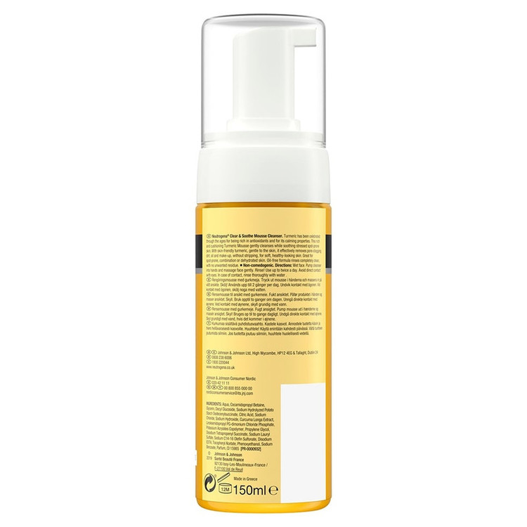 فوم شستشو صورت نوتروژینا مدل Soothing Clear حجم 150 میلی لیتر