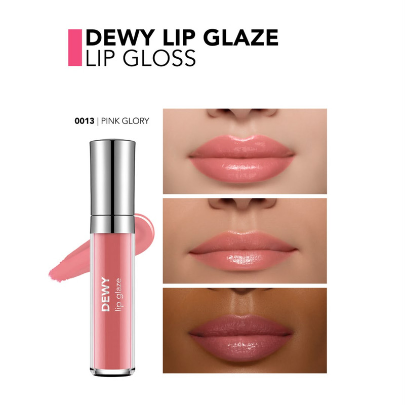 لیپ گلاس براق فلورمار مدل Dewy Glaze شماره 13 رنگ صورتی گلبهی