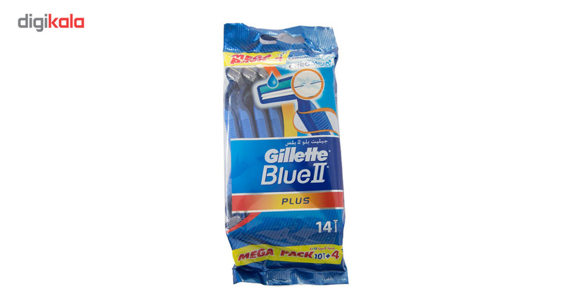 خود تراش ژیلت مدل Blue 2 Plus بسته 14عددی