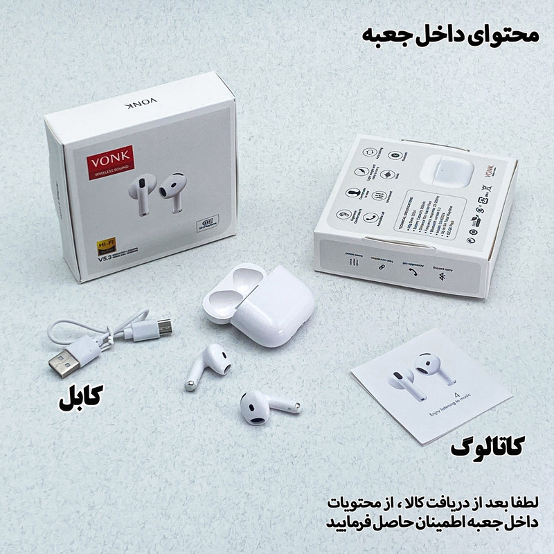 هدفون بلوتوثی وونک مدل True 4
