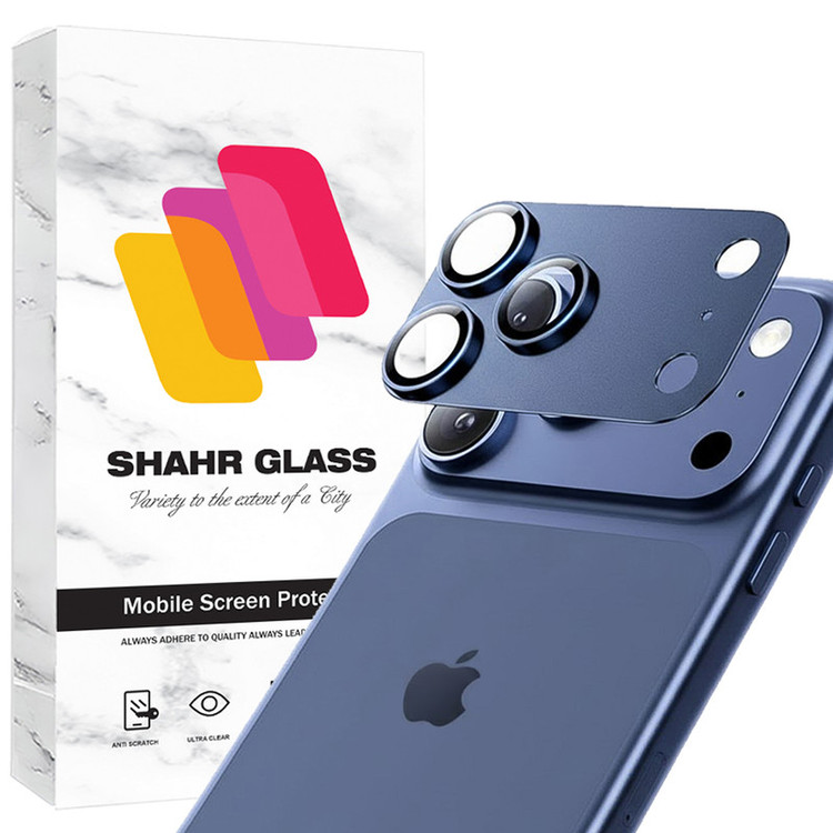 محافظ لنز دوربین فلزی شهر گلس مدل 3D1MS مناسب برای گوشی موبایل اپل iPhone 17 Pro