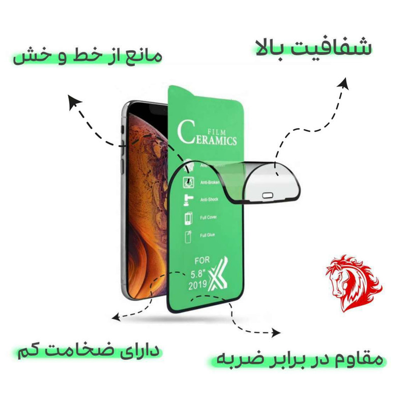 محافظ صفحه نمایش سرامیکی هورس مدل CERAMHORS مناسب برای گوشی موبایل شیائومی Redmi 12 5G