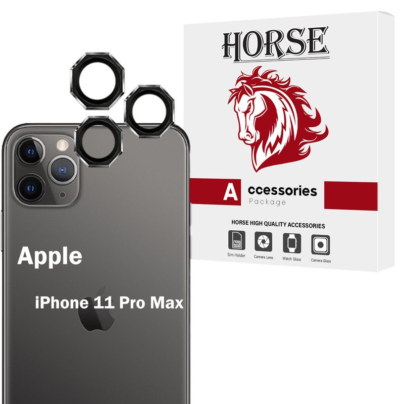 محافظ لنز دوربین شیشه‌ای هورس مدل R8ZH مناسب برای گوشی موبایل اپل iPhone 11 Pro Max