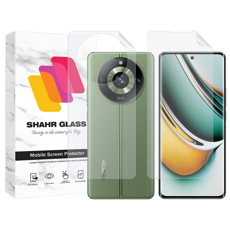 محافظ صفحه نمایش شهر گلس مدل MTNANFBSH مناسب برای گوشی موبایل ریلمی Realme 11 Pro به همراه محافظ پشت گوشی