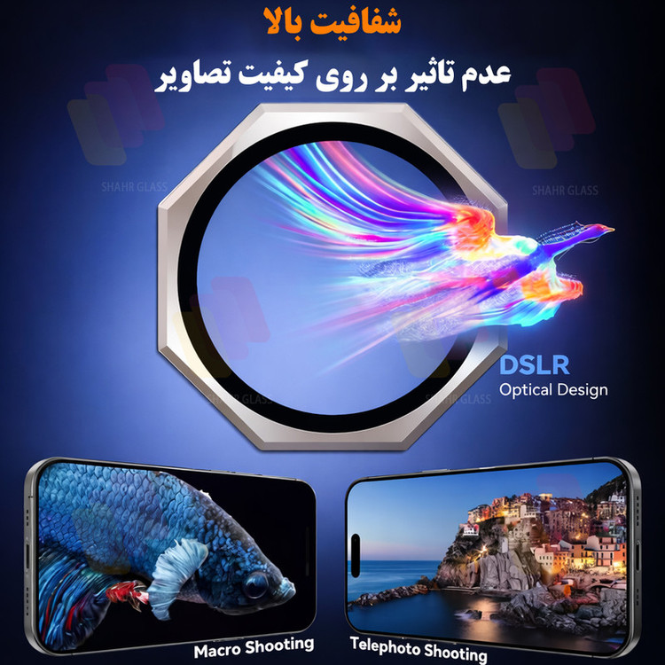 محافظ لنز دوربین شیشهای شهر گلس مدل R8ZS مناسب برای گوشی موبایل اپل iPhone 12 Pro Max