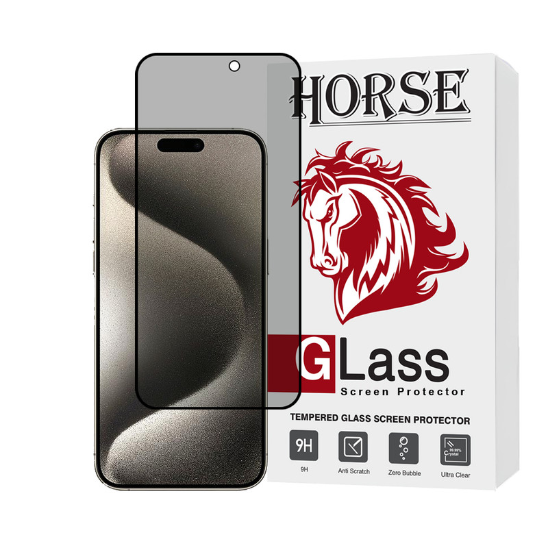 محافظ صفحه نمایش حریم شخصی هورس مدل FHLPRVCHRN مناسب برای گوشی موبایل اپل iPhone 15 Pro Max