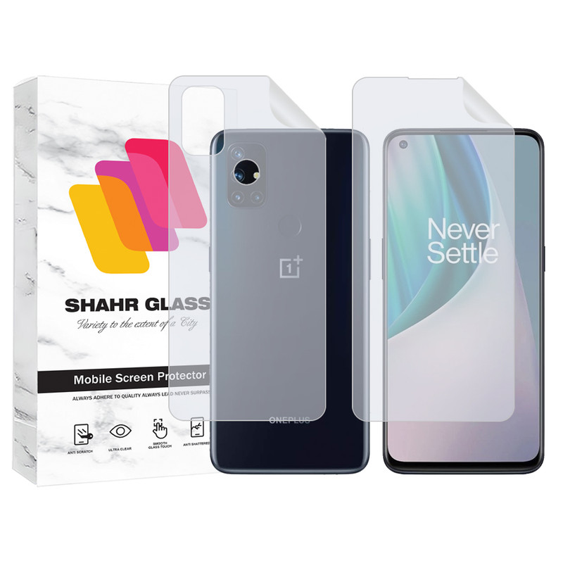 محافظ صفحه نمایش هیدروژل شهر گلس مدل MTNANFBSH مناسب برای گوشی موبایل وان پلاس Nord N10 5G به همراه محافظ پشت گوشی