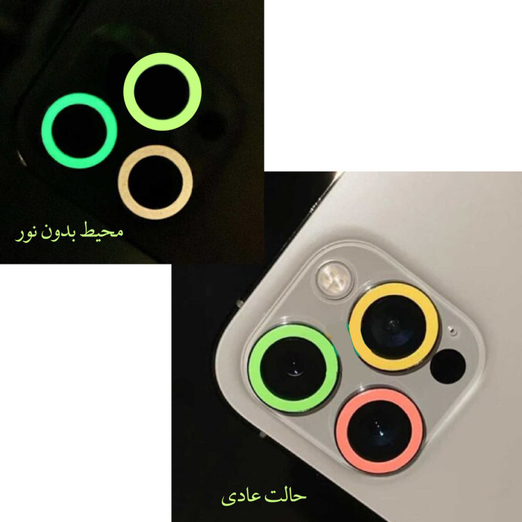 محافظ لنز دوربین شهر گلس مدل RING-LIGHT مناسب برای گوشی موبایل اپل iPhone 11 Pro Max