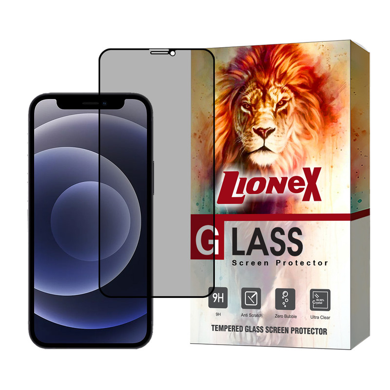 محافظ صفحه نمایش حریم شخصی لایونکس مدل PRIVFULLL مناسب برای گوشی موبایل اپل iPhone 12 Pro / iPhone 12
