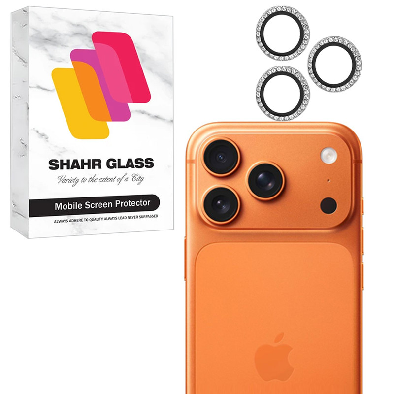 محافظ لنز دوربین شیشهای شهر گلس مدل NRIS20 مناسب برای گوشی موبایل اپل iPhone 17 Pro Max