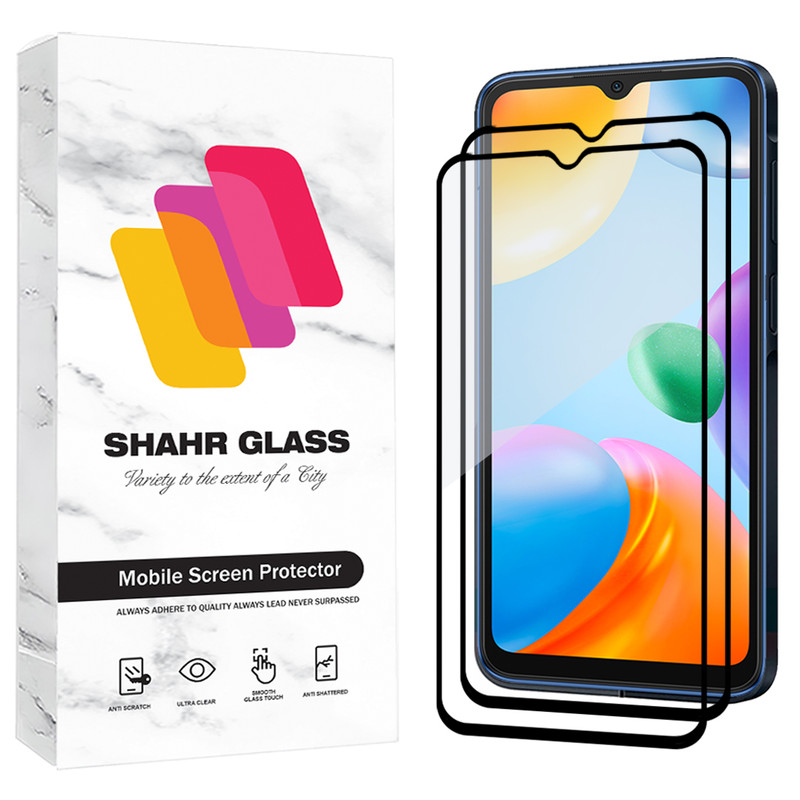 محافظ صفحه نمایش شیشه ای شهر گلس مدل FUL2 مناسب برای گوشی موبایل شیائومی Redmi 10C / Redmi 10 India / Redmi 10 Power / Redmi 12C / Poco C55 / Poco C61 /  Redmi A3 / Redmi A3x بسته دو عددی