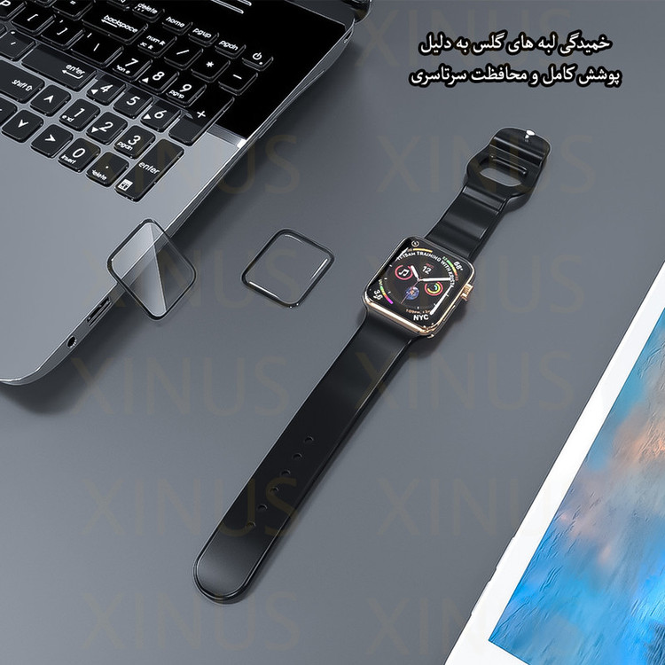 محافظ صفحه نمایش ژینوس مدل XWPM مناسب برای اپل واچ سایز 46mm سری 10