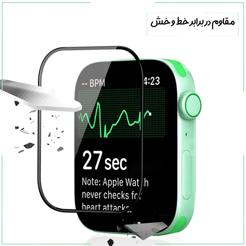 محافظ صفحه نمایش شهر گلس مدل PMMAWSH مناسب برای اپل واچ سری اولترا 2 49 میلی متر