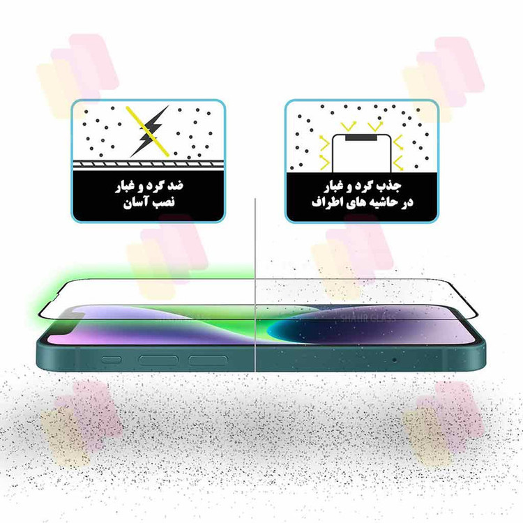 محافظ صفحه نمایش آنتی استاتیک شهر گلس مدل ANTISTA مناسب برای گوشی موبایل اپل iPhone 13 / iPhone 13 Pro / iPhone 14