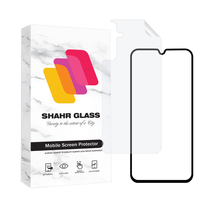 محافظ صفحه نمایش سرامیک شفاف شهر گلس مدل CERAMINANOSH مناسب برای گوشی موبایل سامسونگ Galaxy A15 4G / A15 5G به همراه محافظ پشت گوشی