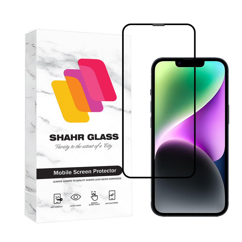 محافظ صفحه نمایش شهر گلس مدل FULPLUSSH مناسب برای گوشی موبایل اپل iPhone 13