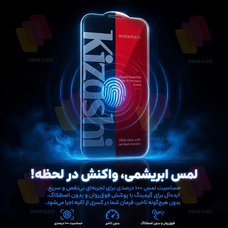 محافظ صفحه نمایش شهر گلس مدل KIZNOST مناسب برای گوشی موبایل اپل iPhone 14 Pro Max