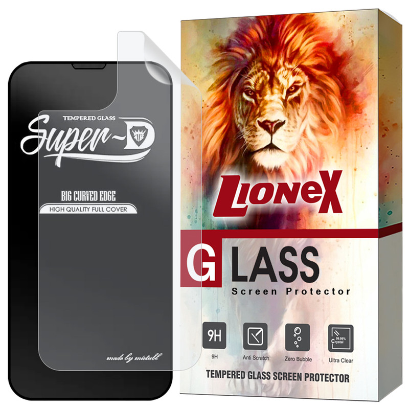 محافظ صفحه نمایش لایونکس مدل SUNL مناسب برای گوشی موبایل اپل iPhone 13 به همراه محافظ پشت گوشی