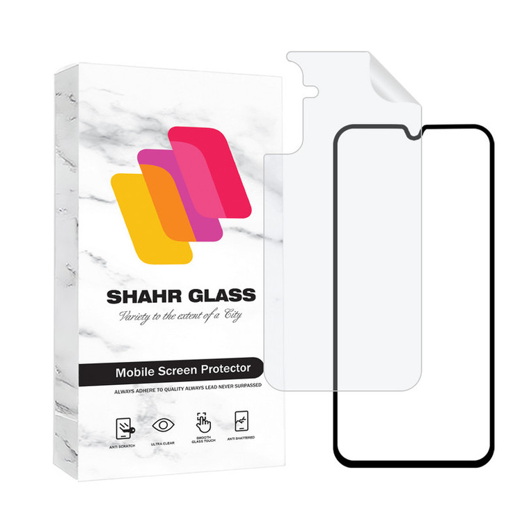 محافظ صفحه نمایش سرامیکی شهر گلس مدل CERAMINANOSH مناسب برای گوشی موبایل سامسونگ Galaxy A24 4G به همراه محافظ پشت گوشی