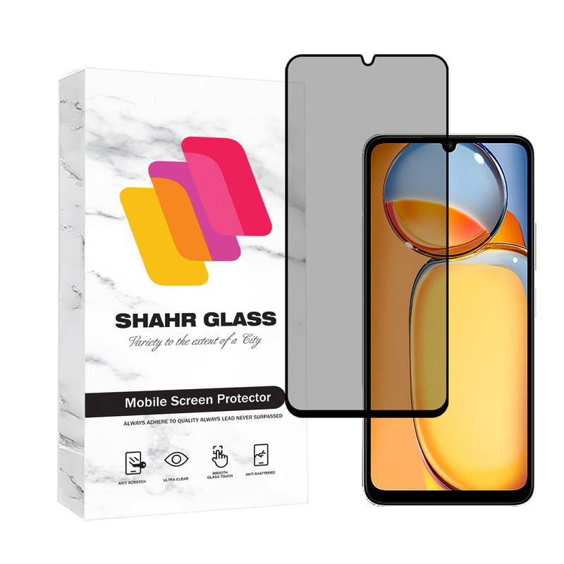 محافظ صفحه نمایش حریم شخصی شهر گلس مدل PRIVFULLS مناسب برای گوشی موبایل شیائومی Redmi 13C 4G / Redmi 13C 5G / Redmi 13R / Poco C65 / سامسونگ Galaxy A05 / Galaxy A05s / ریلمی C51 / C53