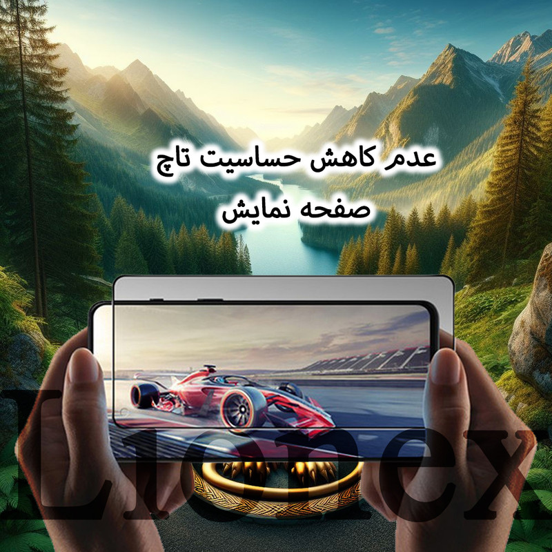 محافظ صفحه نمایش سرامیکی حریم شخصی لایونکس مدل CERPRIVNANOL مناسب برای گوشی موبایل اپل iPhone 8 Plus / 7 Plus به همراه محافظ پشت گوشی