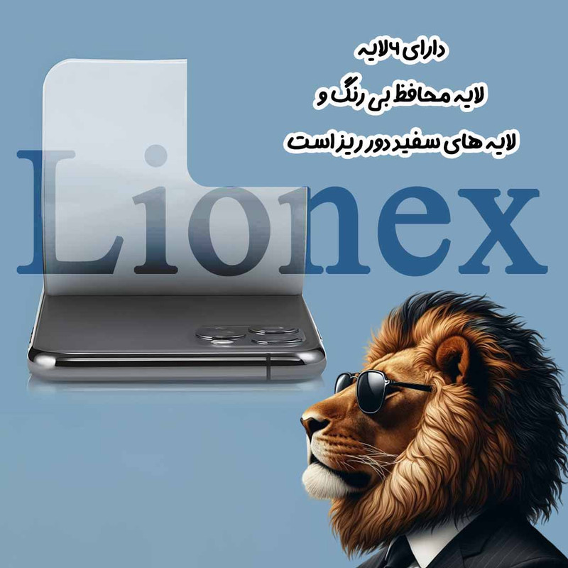 محافظ صفحه نمایش سرامیکی حریم شخصی لایونکس مدل CERPRIVNANOL مناسب برای گوشی موبایل اپل iPhone 8 Plus / 7 Plus به همراه محافظ پشت گوشی