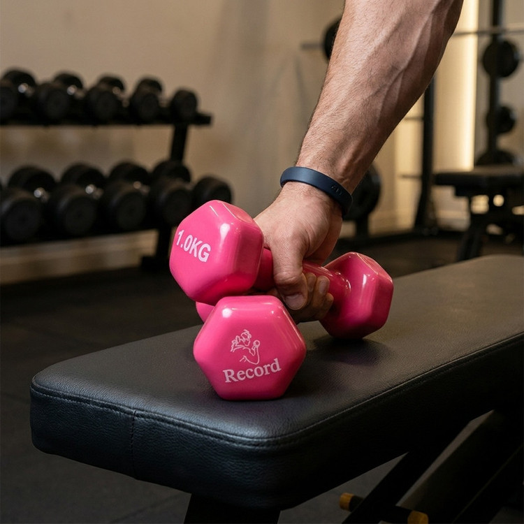دمبل مدل رکورد 1 کیلوگرمی بسته 2 عددی