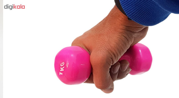 دمبل ایروبیک روکش دار 1 کیلوگرمی مدل 02-Pink بسته دو عددی