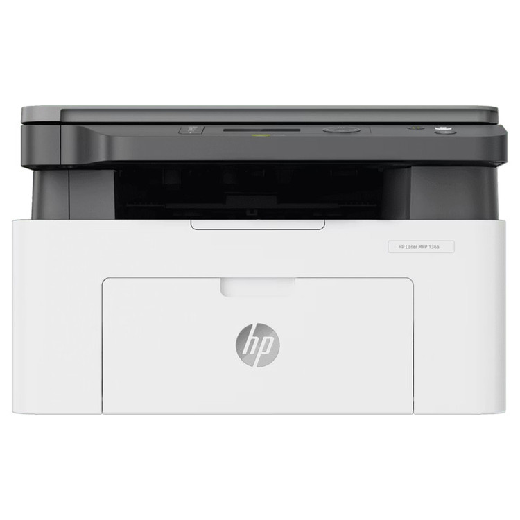 پرینتر لیزری 3 کاره اچپی مدل Laser MFP 136w با قابلیت پرینت، اسکن و کپی، مجهز به اتصال Wi-Fi و USB