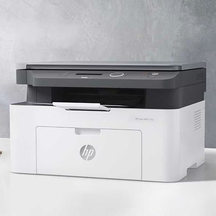 پرینتر لیزری 3 کاره اچپی مدل Laser MFP 136w با قابلیت پرینت، اسکن و کپی، مجهز به اتصال Wi-Fi و USB