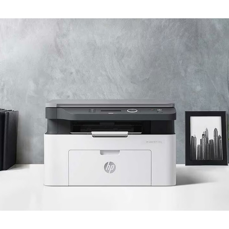 پرینتر لیزری 3 کاره اچپی مدل LaserJet MFP 136a با قابلیت پرینت، اسکن و کپی، اتصال USB و نمایشگر