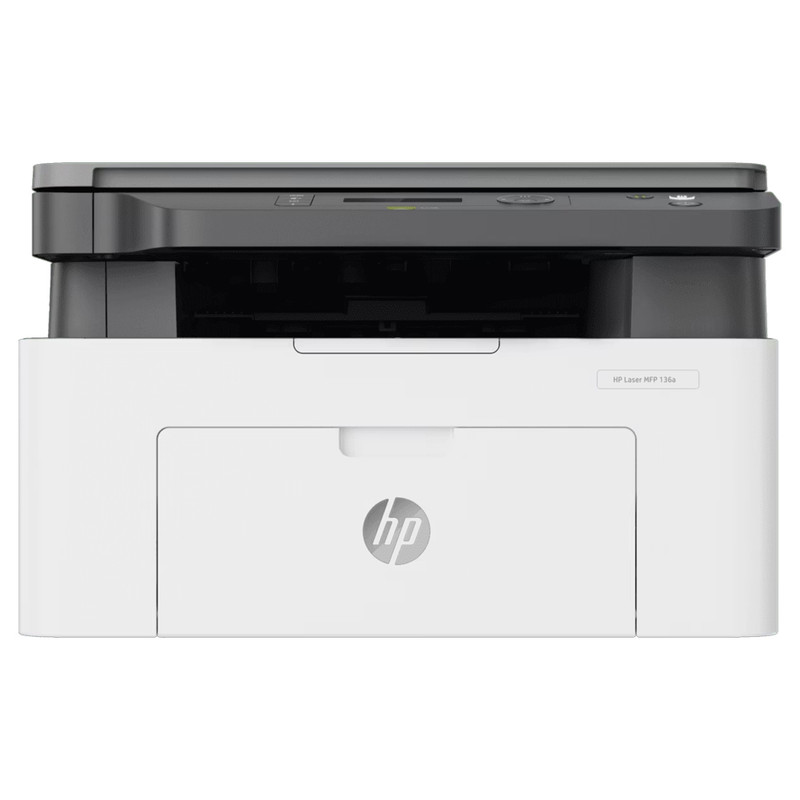پرینتر لیزری 3 کاره اچپی مدل LaserJet MFP 136a با قابلیت پرینت، اسکن و کپی، اتصال USB و نمایشگر