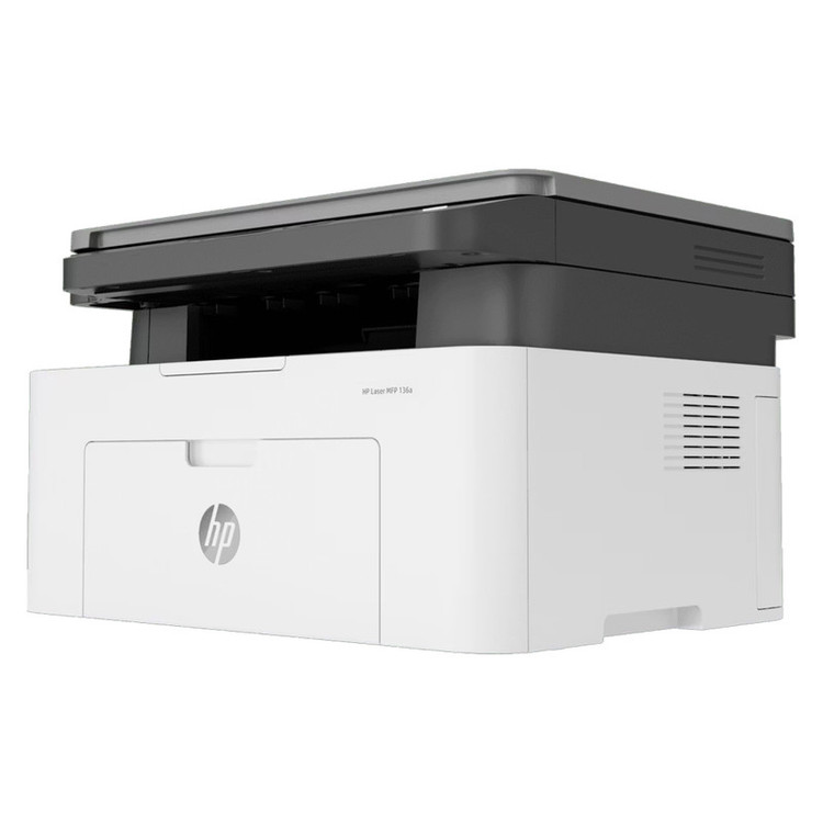 پرینتر لیزری 3 کاره اچپی مدل LaserJet MFP 136a با قابلیت پرینت، اسکن و کپی، اتصال USB و نمایشگر