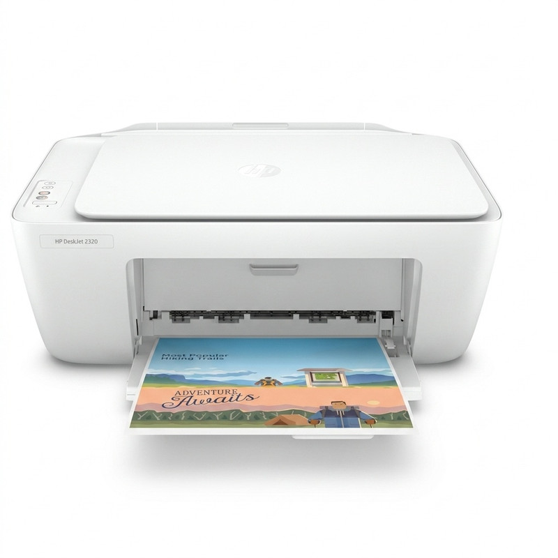 پرینتر چندکاره جوهرافشان رنگی اچ‌پی مدل DeskJet 2320 با قابلیت پرینت، اسکن و کپی، رزولوشن چاپ 4800 × 1200 dpi و سینی 60 برگی