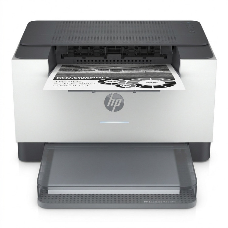 پرینتر اچپی تک رنگ تک کاره با چاپ لیزری مدل LaserJet M211dw، سایز چاپ A4، قابلیت اتصال به شبکه و چاپ از راه دور از طریق Wi-Fi و اتصال USB، قابلیت چاپ دو روی خودکار، مجهز به تکنولوژی روشن و خاموش شدن خودکار و قابلیت اتصال وایرلس قدرتمند دو باندی