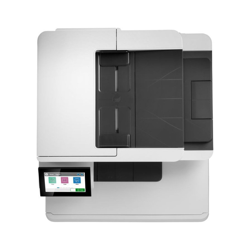 پرینتر اچپی رنگی چهار کاره با چاپ لیزری مدل Color LaserJet Enterprise MFP M480f، سایز چاپ A4، قابلیت چاپ دو روی خودکار، دارای صفحه نمایش LCD