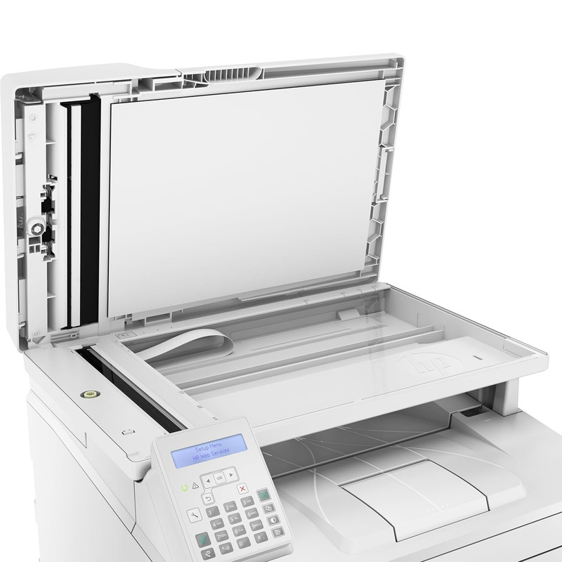پرینتر اچ پی تک رنگ چهار کاره با چاپ لیزری مدل LaserJet Pro MFP M227fdn، سایز چاپ A4، مجهز به تغذیه خودکار ADF، قابلیت اتصال به WiFi
