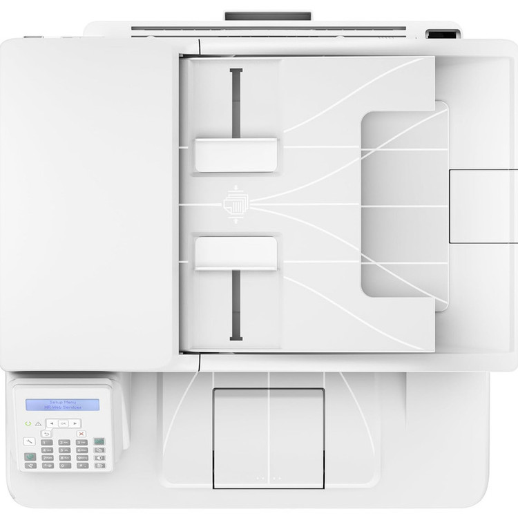 پرینتر اچ پی تک رنگ چهار کاره با چاپ لیزری مدل LaserJet Pro MFP M227fdn، سایز چاپ A4، مجهز به تغذیه خودکار ADF، قابلیت اتصال به WiFi
