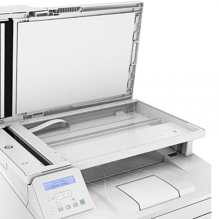 پرینتر اچ پی تک رنگ چهار کاره با چاپ لیزری مدل LaserJet Pro MFP M227fdn، سایز چاپ A4، مجهز به تغذیه خودکار ADF، قابلیت اتصال به WiFi