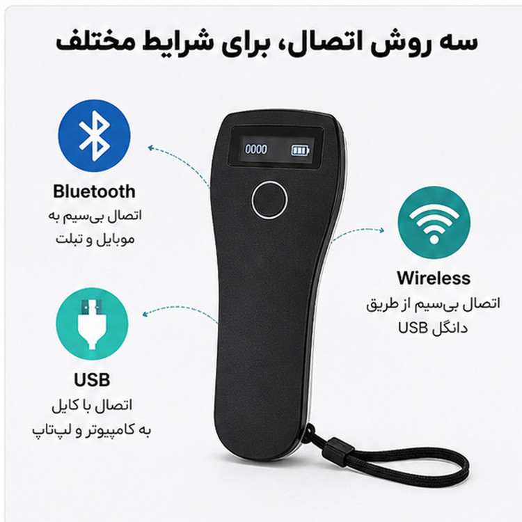 بارکدخوان بلوتوثی مدل W6