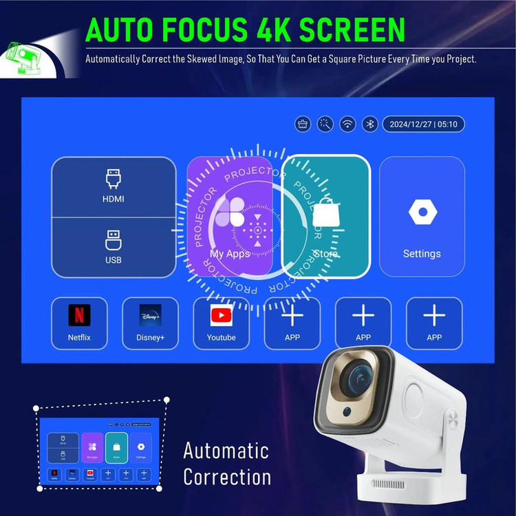 مینی ویدئو پروژکتور مدل HY260 PRO با رزولوشن 1920x1080|FHD