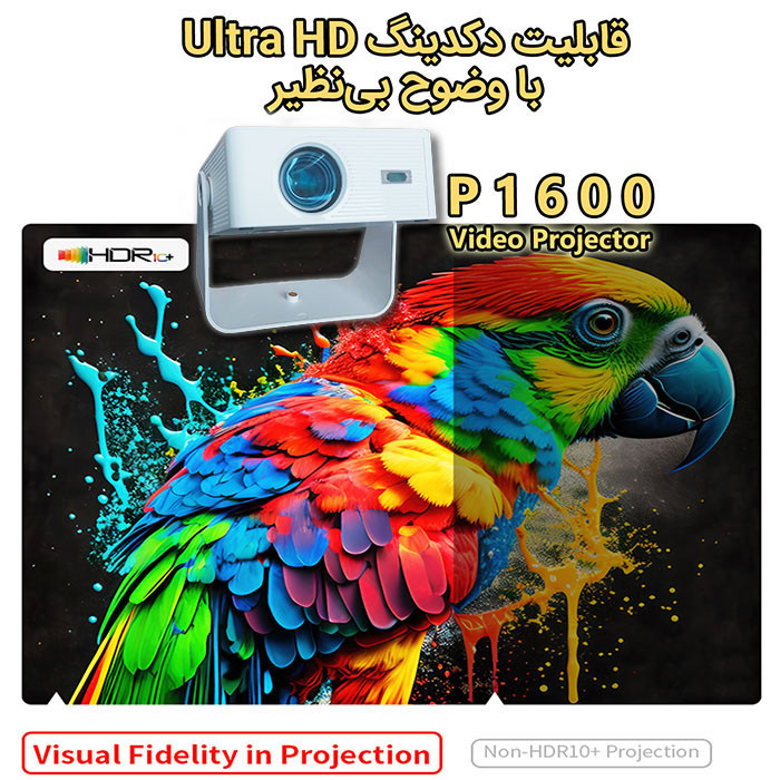 ویدئو پروژکتور مدل P1600 با وضوح تصویر 4K